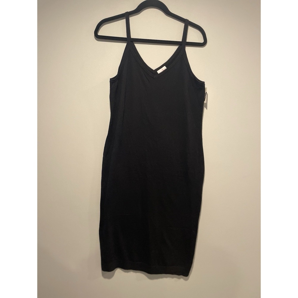 Isabel By Ingrid Maternity Sleeveless Sweater Dress Size Medium Black Tank Soft